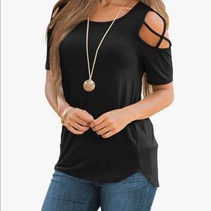 NWT Niloufo cold shoulder shirt